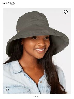 SCALA COLLEZIONE Women's Wide Brim Cotton Floppy Sun Hat Khaki